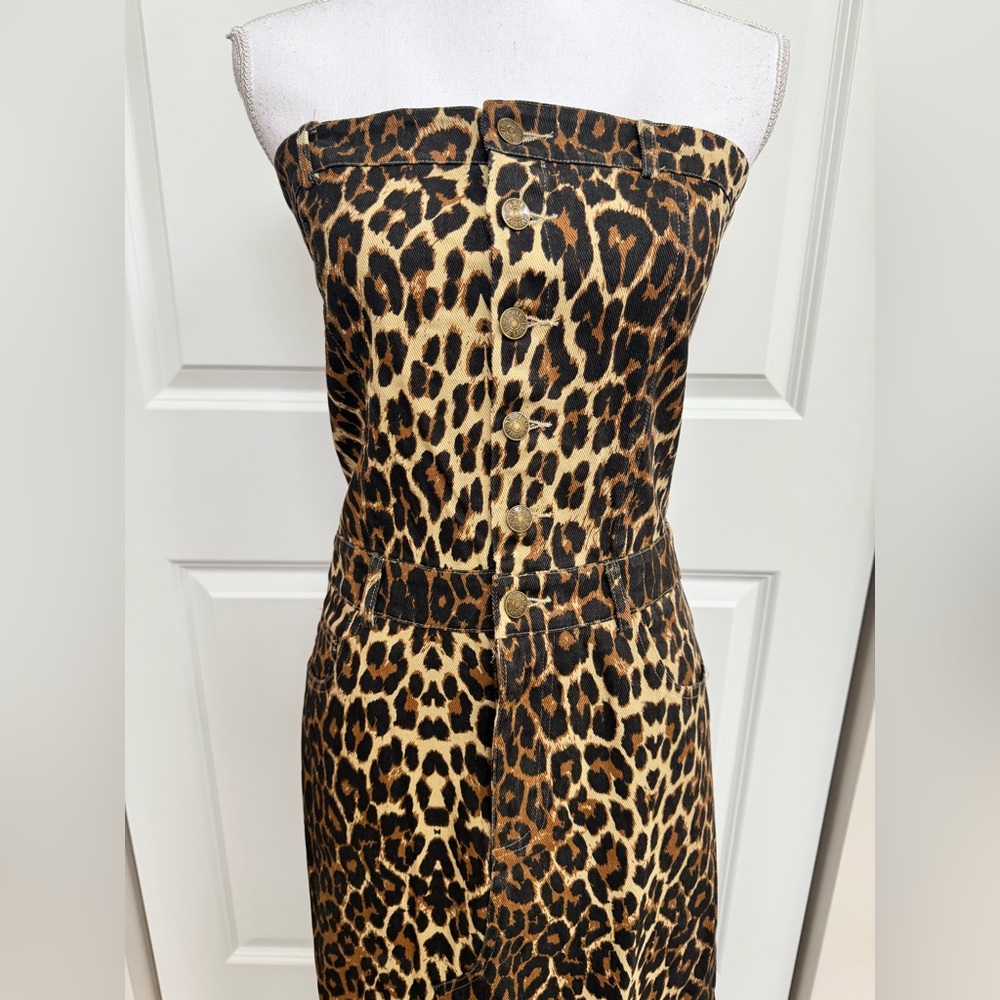 Sofie the Label - Leopard Print Strapless Maxi Dress (medium) - Picture 3 of 7